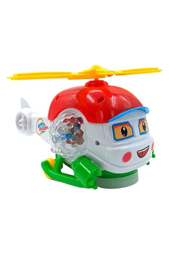 Sevimli Oyuncak Çarpıp Dönen Helikopter Müzikli Işıklı 22cm.