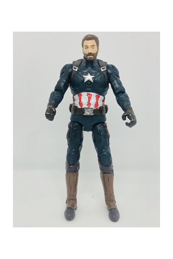 Orta Boy 17 Cm Işıklı Hareketli Avengers Yenilmezler Oyuncak Captainamerica Karakter Figür