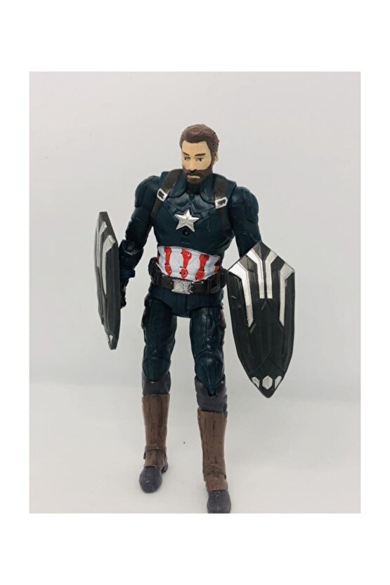 Orta Boy 17 Cm Işıklı Hareketli Avengers Yenilmezler Oyuncak Captainamerica Karakter Figür