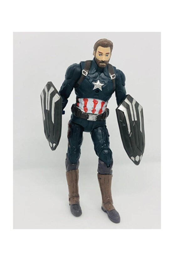 Orta Boy 17 Cm Işıklı Hareketli Avengers Yenilmezler Oyuncak Captainamerica Karakter Figür