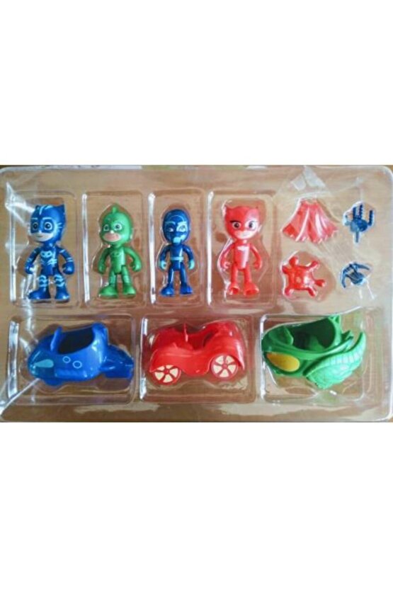 Renkli Pjmasks Arabalı Set