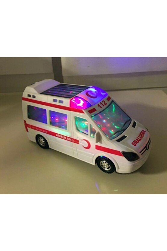 Oyuncak Ambulans 3d Işıklı Sesli Araba