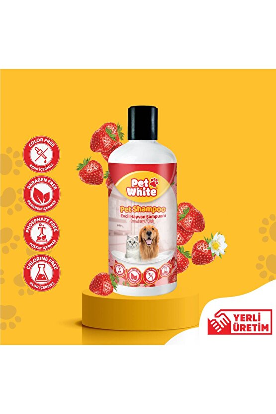 Kedi Köpek Evcil Hayvan Şampuanı Çilek Kokulu 500 ml