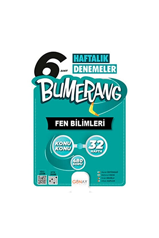 6.sınıf 32 Haftalık Bumerang Fen Bilimleri Denemeleri