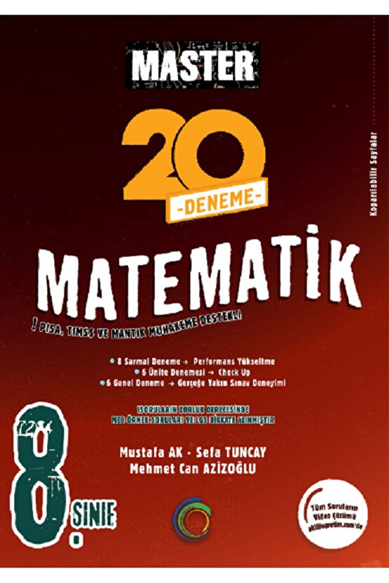 8. Sınıf Master 20 Matematik Denemesi