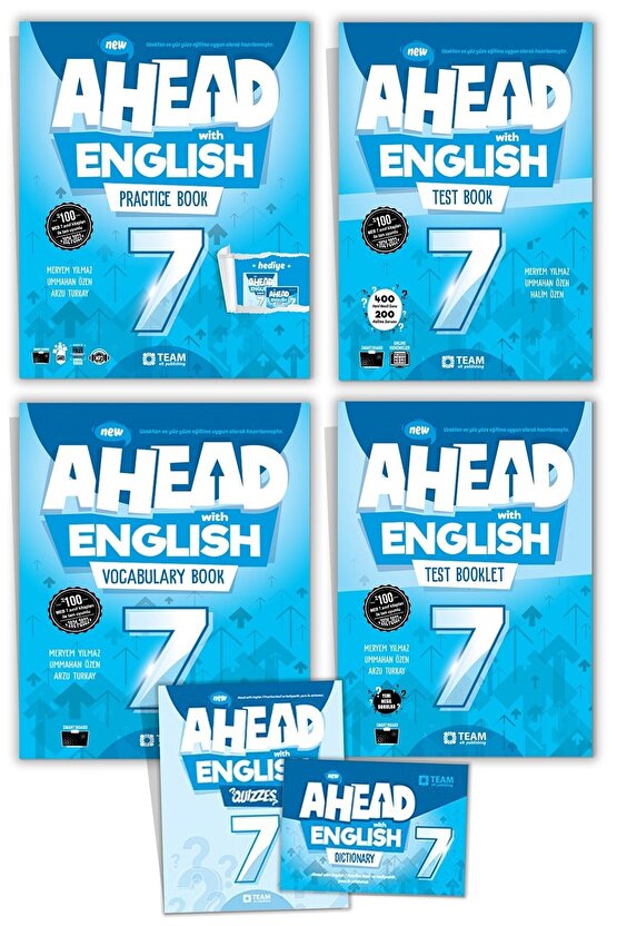 Ahead With English 7 (4lü Set) 2022 Practice Book, Test Book, Test Booklet, Vocabulary Book