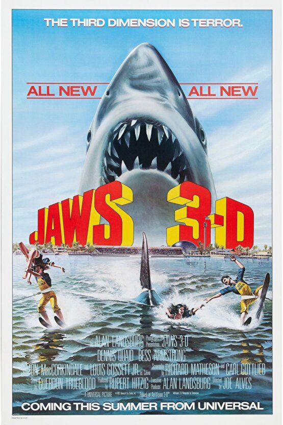 Jaws 3-D (1983) 1 ( FOLYO ) - AFİŞ - POSTER-3906