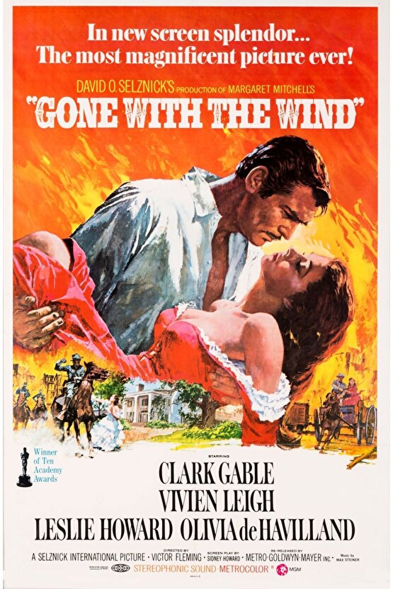 Gone with the Wind (1939) 3 ( FOLYO ) - AFİŞ - POSTER-3157