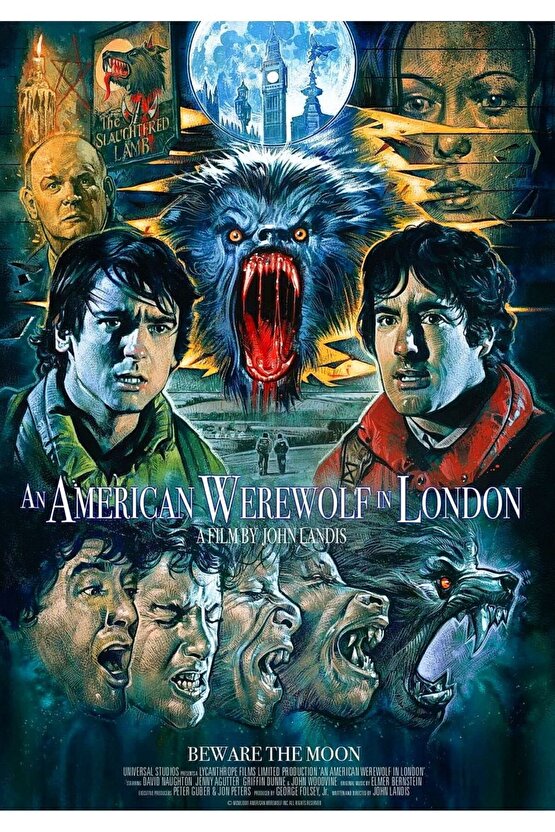 An American Werewolf in London (1981) ( FOLYO ) - AFİŞ - POSTER-1318