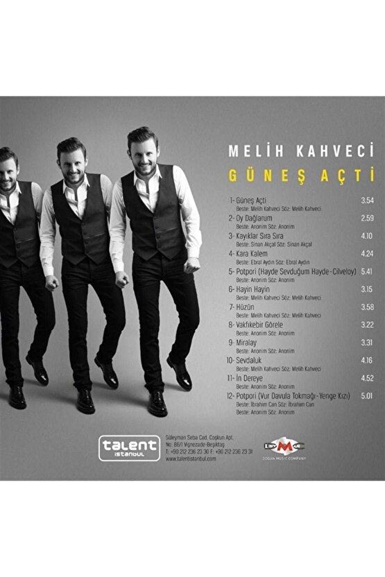 Melih Kahveci - Güneş Açtı ( CD ) Ambalajında