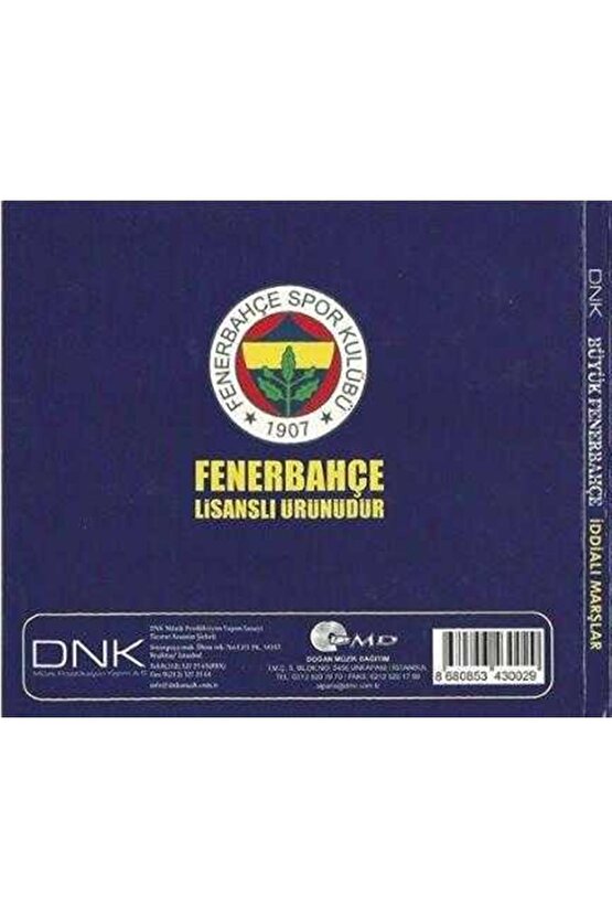 Büyük F.Bahçe - İddialı Marşlar ( CD ) Ambalajında