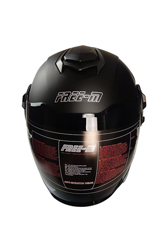 Motosiklet Yarım Kask Double Güneş Vizörlü Ece Sertifikalı Abs Material Motor Kaskı Mat Siyah