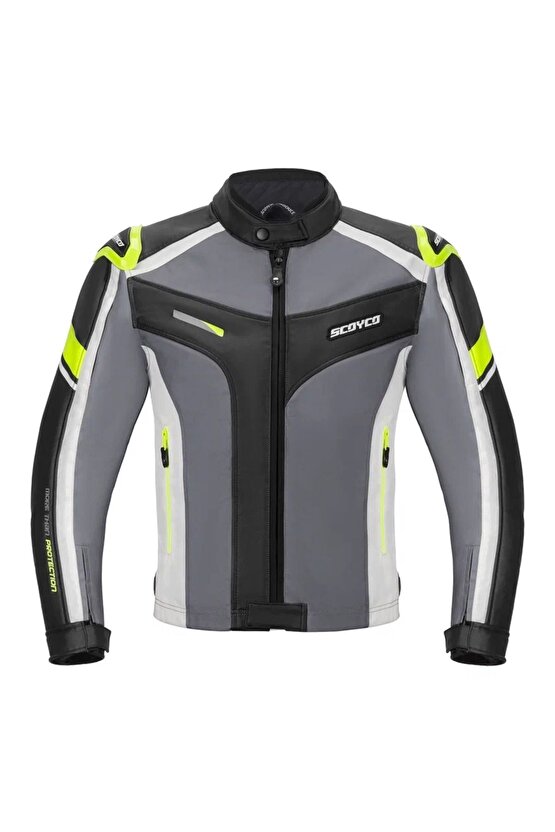 Motosiklet Montu Full Korumalı 4 Mevsim PU Kaplamalı Polyester Ve Naylon Kumaş Motor Mont Green