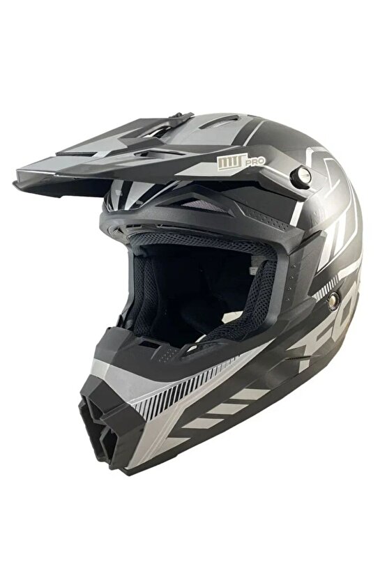 Motosiklet Ce Onaylı Kask Içi Yıkanılabilir Cross Kask Forza Sılver