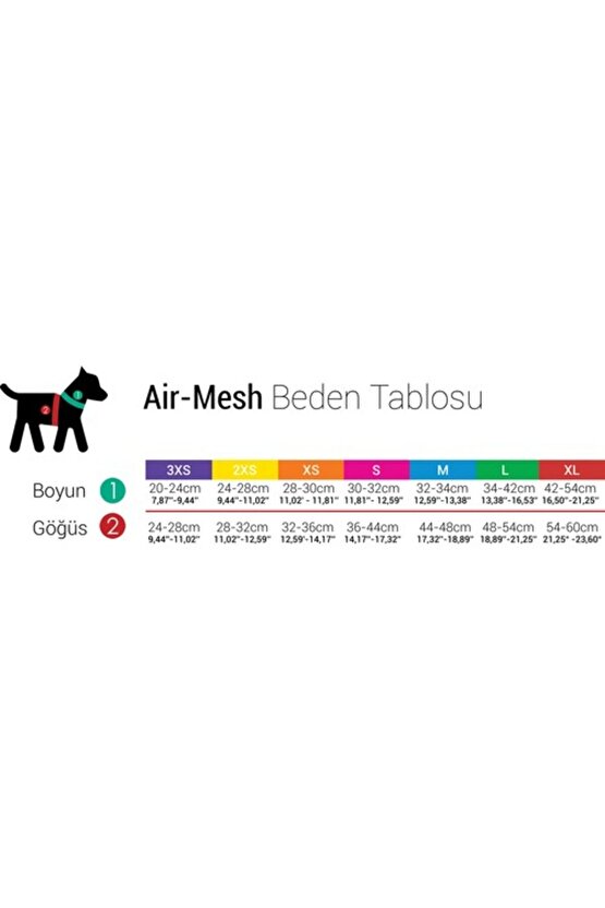 Tail Petz Air Mash Harness Göğüstasması Neon Yeşil 3x Small