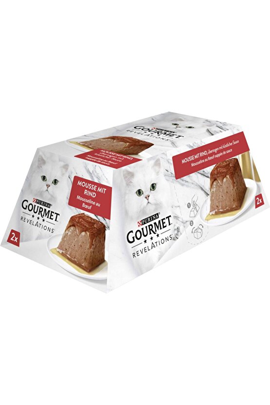 Purina Gourmet Revelations Sığır Etli Kedi Yaş Maması 2x57gr - Kedi Pastası