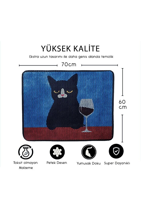 Kedi Tuvalet Önü Paspası XL - 70x60cm