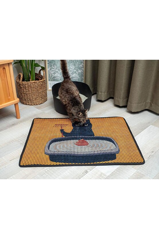 Kedi Tuvalet Önü Paspası XL - 70x60cm