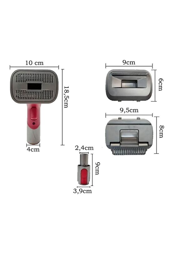 3ü 1 arada Evcil Hayvan Tüy Bakım Fırçası Dyson için uyumlu Bağlantı Adaptörü Dahil