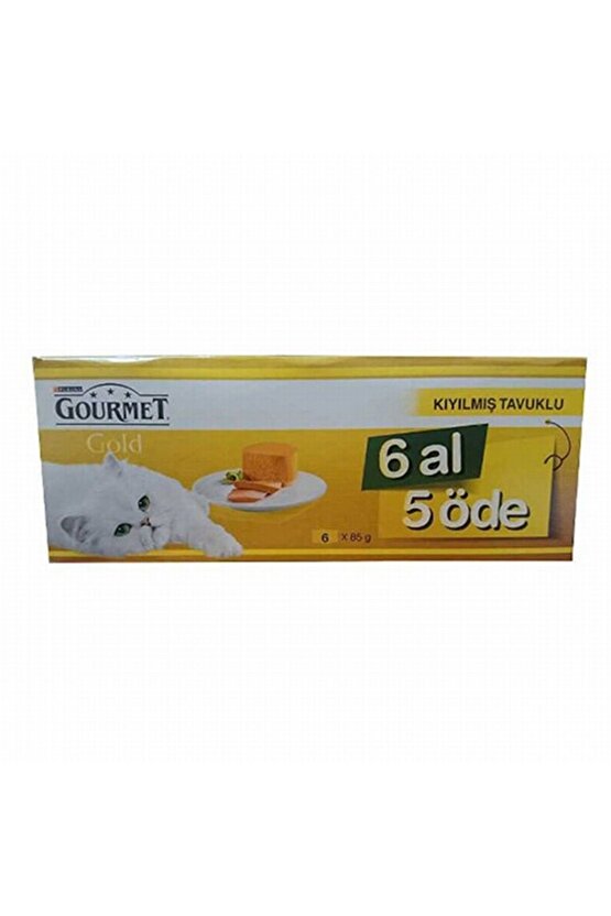 Gourmet Gold Kıyılmış Tavuklu Yetişkin Kedi Konservesi 6 Al 5 Öde