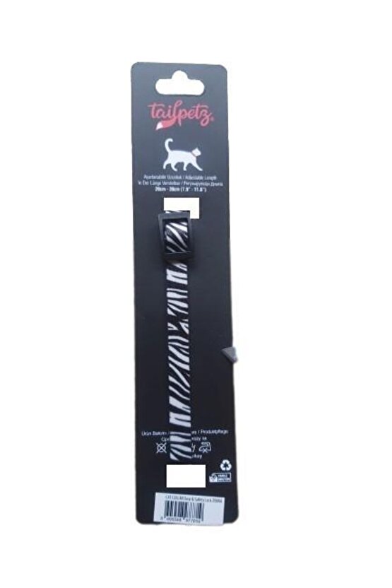 Cat Color Easy & Safety Lock Zebra Ayarlanır Kedi Boyun Tasması