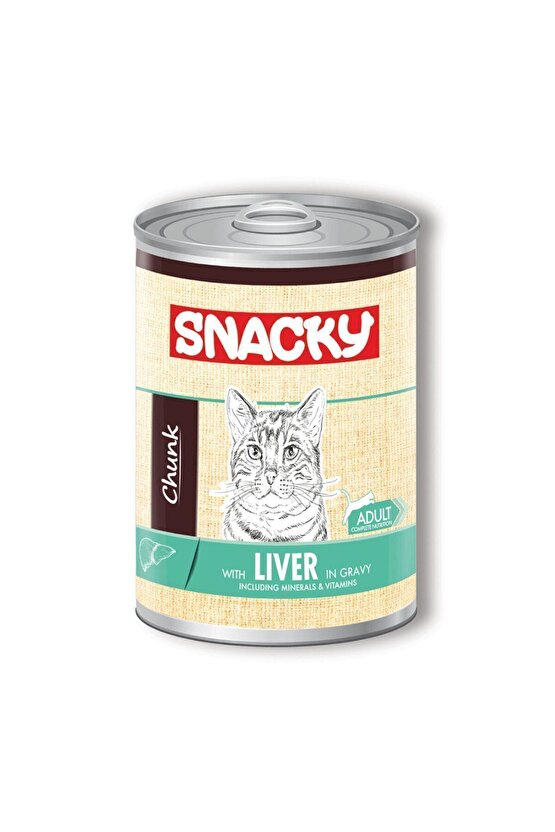 Snacky Chunk Kedi Konservesi 6lı Paket - 400gr