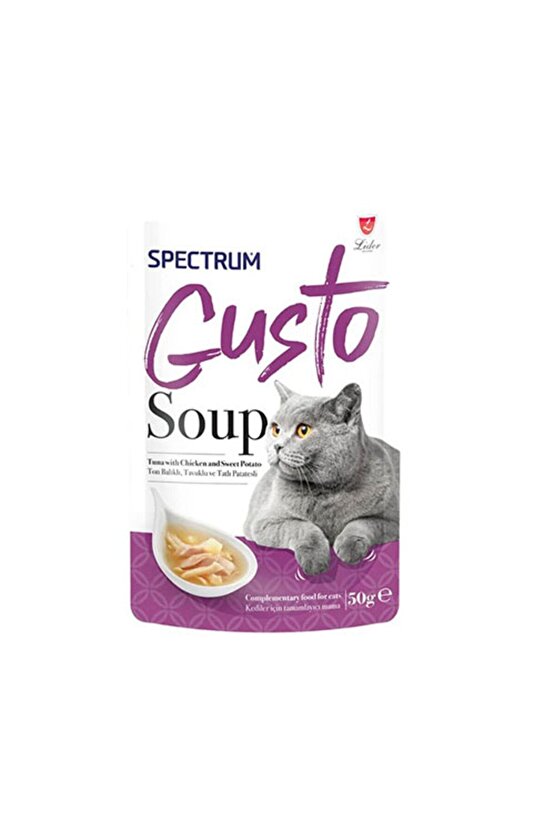 Spectrum Gusto Ton Balıklı Tavuklu Ve Balkabaklı Kedi Çorbası 50 Gr