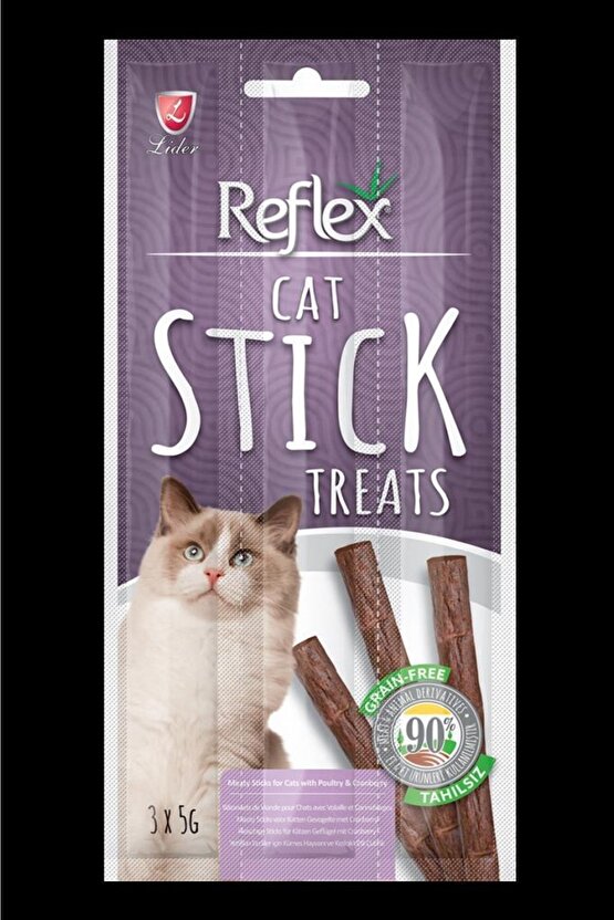 Kedi Ödül Stick Kümes Hayvanı Kızılcık 3x5 gr