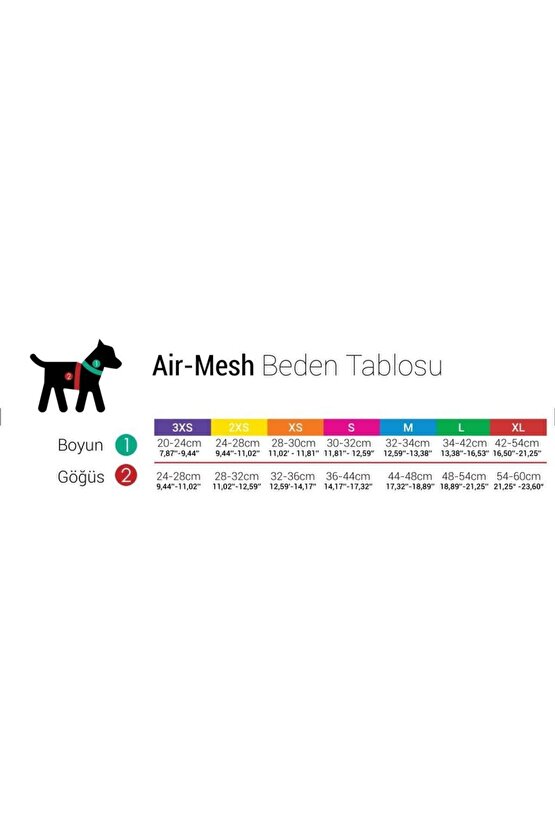 Air Mesh Köpek Göğüs Tasması Kırmızı 2x Small