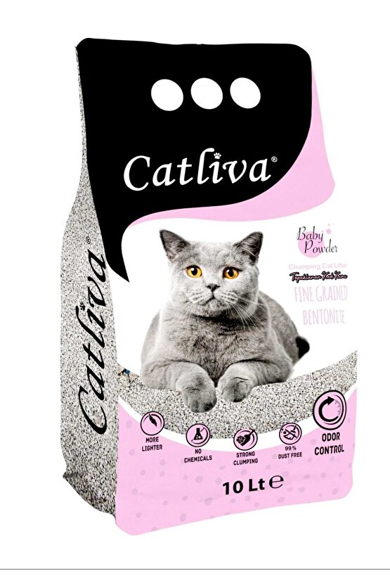 Catliva Bentonit Lavanta Kokulu Topaklanan Kedi Kumu 10 Lt - 8684076787526