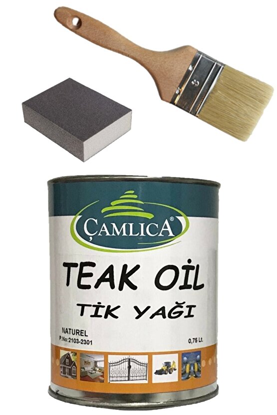 1. Sınıf Teak Oil (tik Yağı) Fırça Ve Zımpara Komple Al Uygula Seti