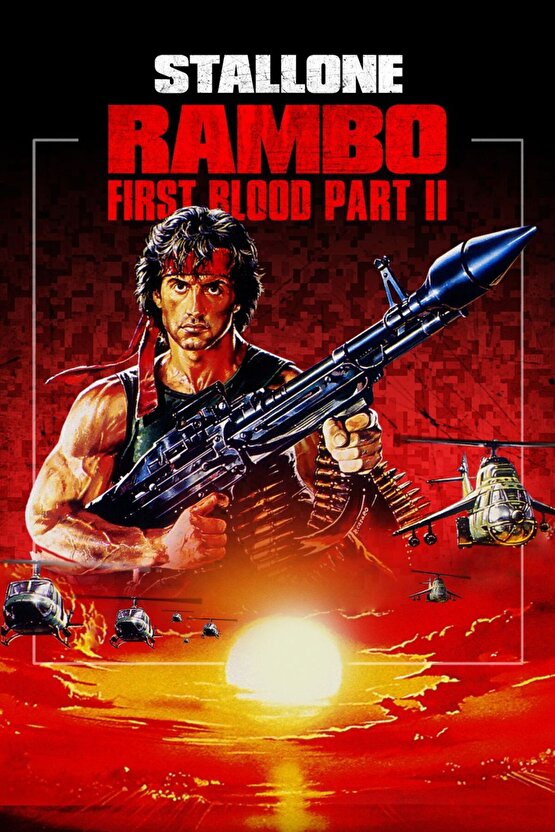 Rambo First Blood Part II (1985) 2 AFİŞ - POSTER ( FOLYO ) - AFİŞ - POSTER-5289