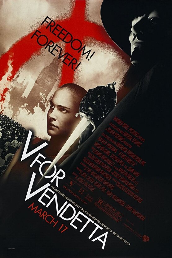 V for Vendetta (2006) 2 AFİŞ - POSTER ( FOLYO ) - AFİŞ - POSTER-8560