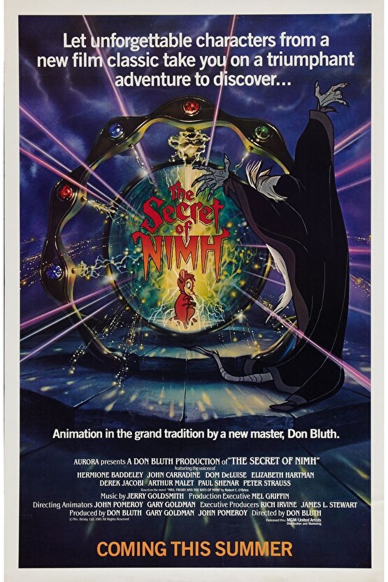 The Secret of NIMH (1982) 2 AFİŞ - POSTER ( FOLYO ) - AFİŞ - POSTER-7840