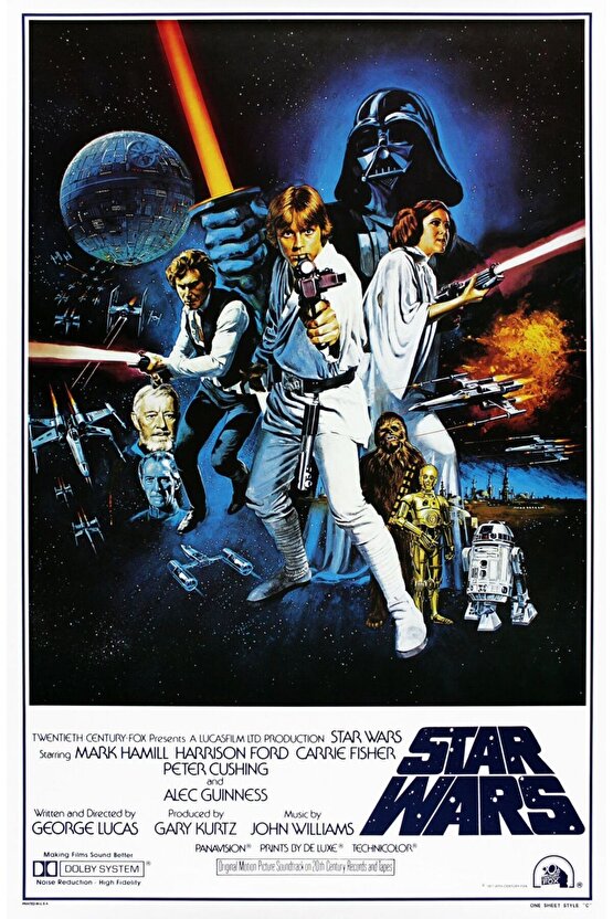 Star Wars (1977) 9 AFİŞ - POSTER ( FOLYO ) - AFİŞ - POSTER-6086