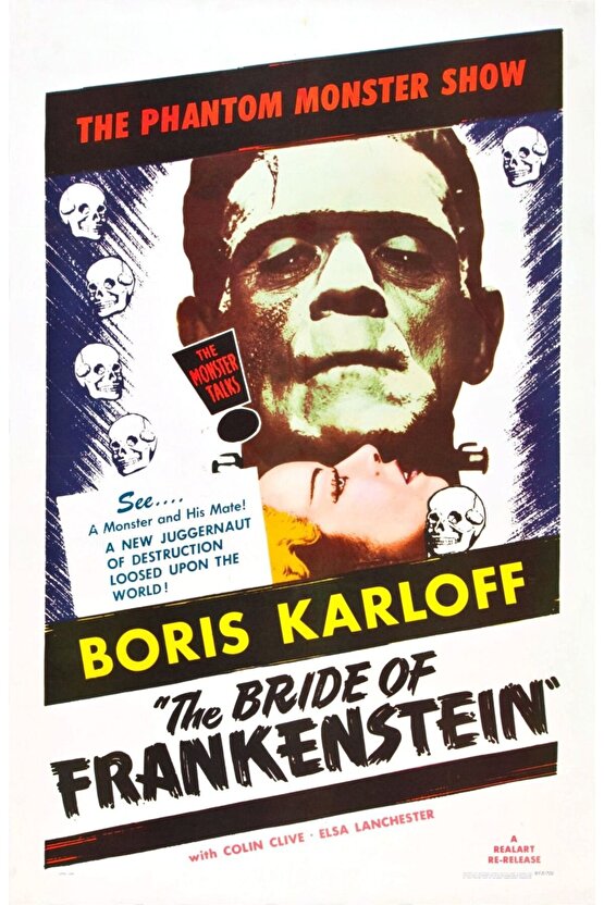 The Bride of Frankenstein (1935) 3 AFİŞ - POSTER ( FOLYO ) - AFİŞ - POSTER-6660