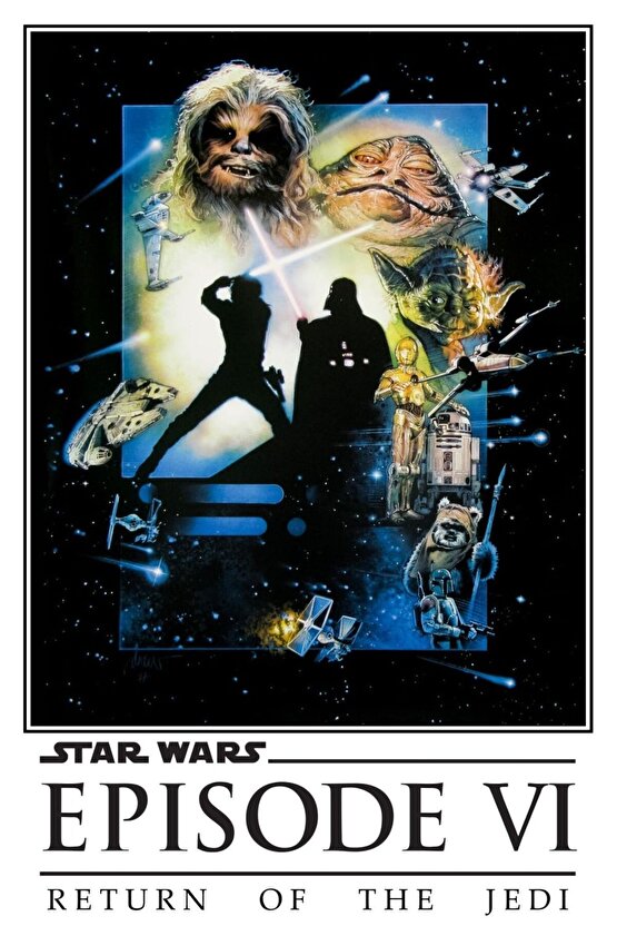 Star Wars Return of the Jedi (1983) 7 AFİŞ - POSTER ( FOLYO ) - AFİŞ - POSTER-6122