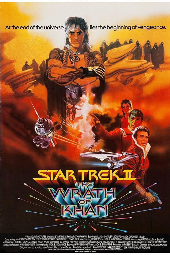 Star Trek II The Wrath of Khan (1982) 3 AFİŞ - POSTER ( FOLYO ) - AFİŞ - POSTER-6046