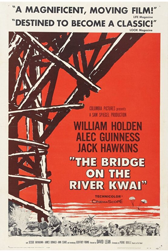 The Bridge on the River Kwai (1957) 3 AFİŞ - POSTER ( FOLYO ) - AFİŞ - POSTER-6666