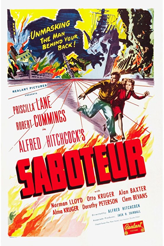 Saboteur (1942) AFİŞ - POSTER ( FOLYO ) - AFİŞ - POSTER-5547