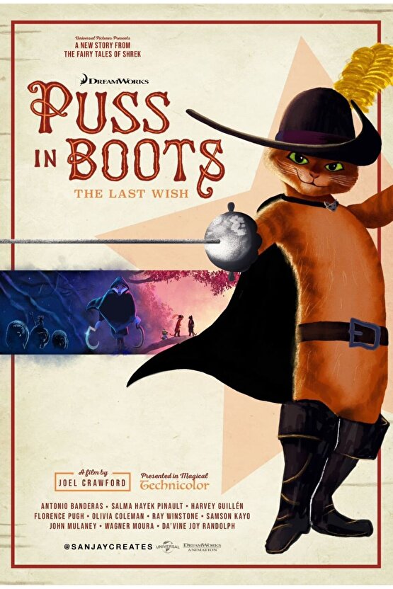 Puss in Boots The Last Wish (2022) 0005 AFİŞ - POSTER ( FOLYO ) - AFİŞ - POSTER-5243