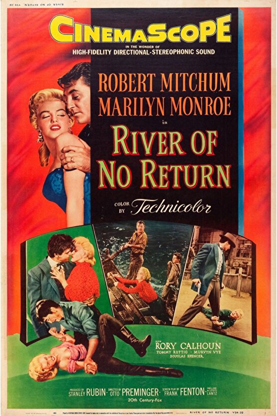 River of No Return (1954) 2 AFİŞ - POSTER ( FOLYO ) - AFİŞ - POSTER-5466