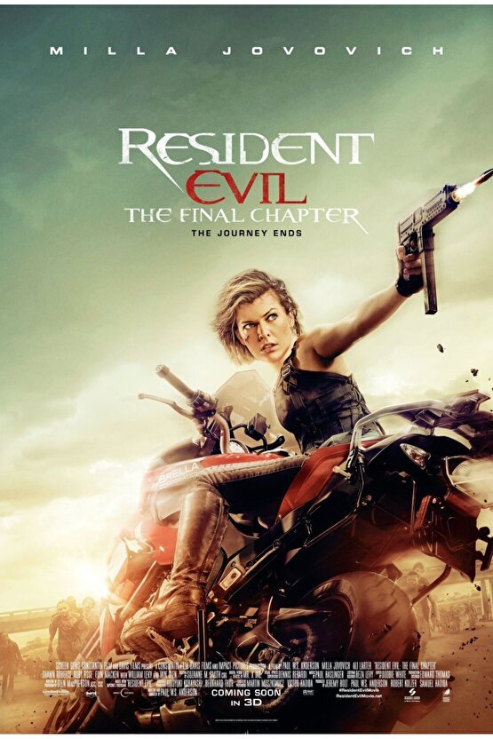 Resident Evil The Final Chapter (2017) 4 AFİŞ - POSTER ( FOLYO ) - AFİŞ - POSTER-5411