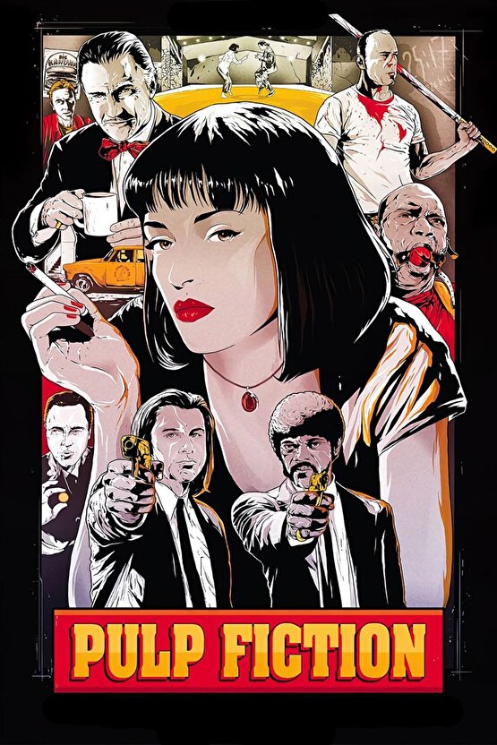 Pulp Fiction (1994) 6 AFİŞ - POSTER ( FOLYO ) - AFİŞ - POSTER-5230