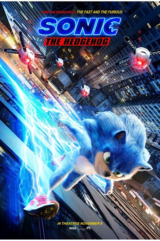 Sonic the Hedgehog (2020) 0002 AFİŞ - POSTER ( FOLYO ) - AFİŞ - POSTER-5828