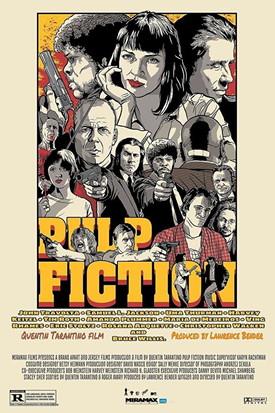 Pulp Fiction (1994) 8 AFİŞ - POSTER ( FOLYO ) - AFİŞ - POSTER-5233