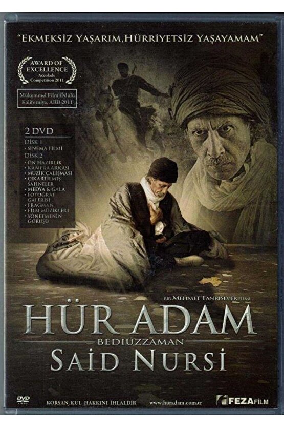 Hür Adam Said Nursi ( 2 Diskli Versiyon ) DVD Ambalajında