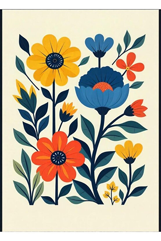 Matisse - Boho - Art Deco - Soyut - Doğa ( 3 lü Çerçevesiz ) Poster - Afiş - Tablo KR2C00674