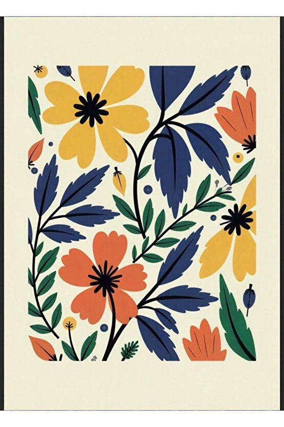 Matisse - Boho - Art Deco - Soyut - Doğa ( 3 lü Çerçevesiz ) Poster - Afiş - Tablo KR2C00670