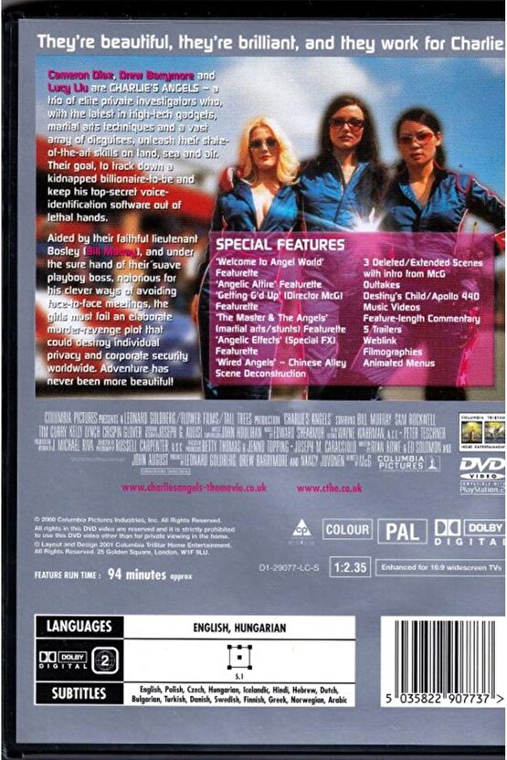 Charlienin Melekleri ( Charlies Angels ) DVD Türkçe Altyazı